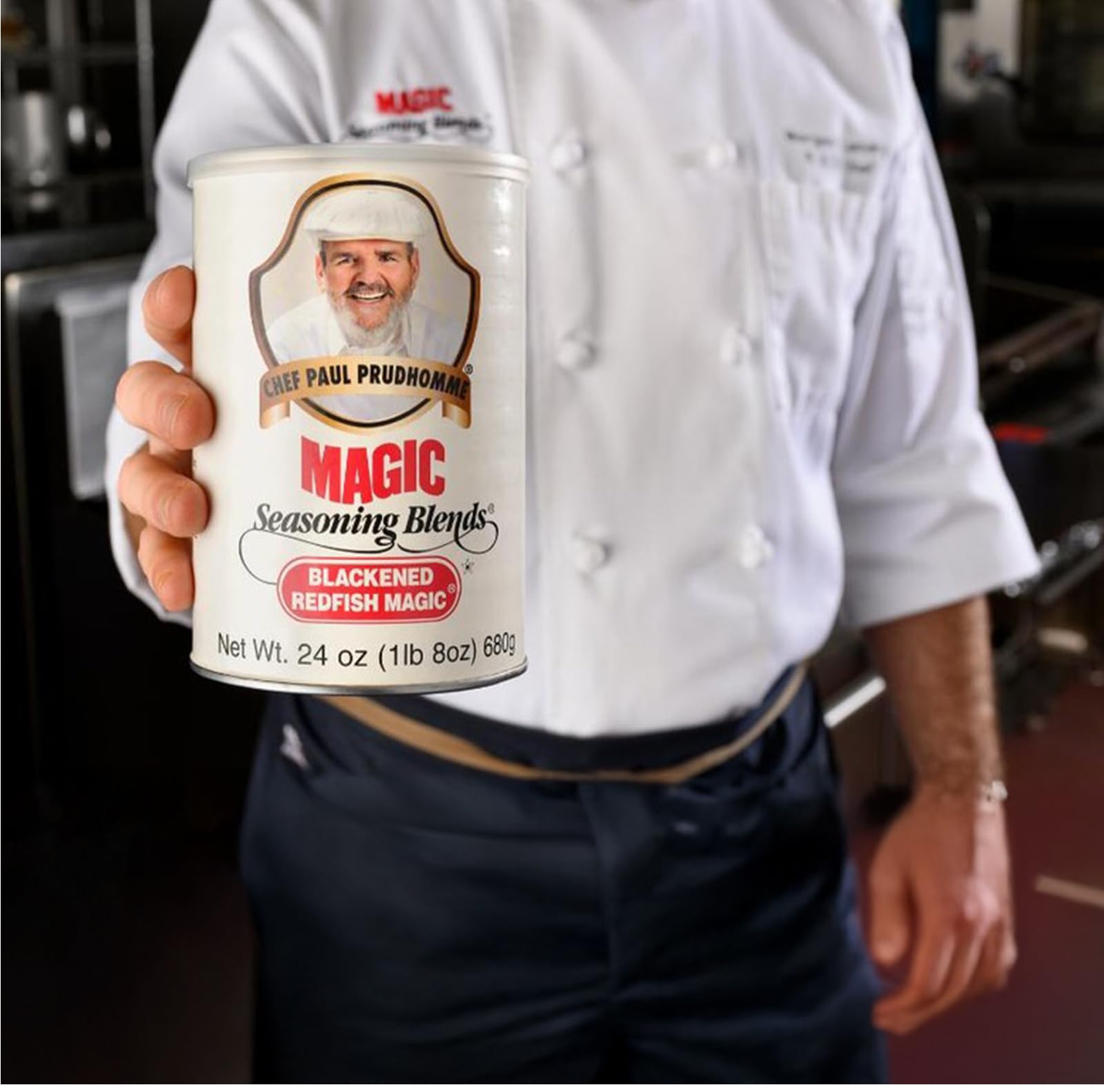 Magic Seasoning Blends sprinkled on fish showing instant crust benefit