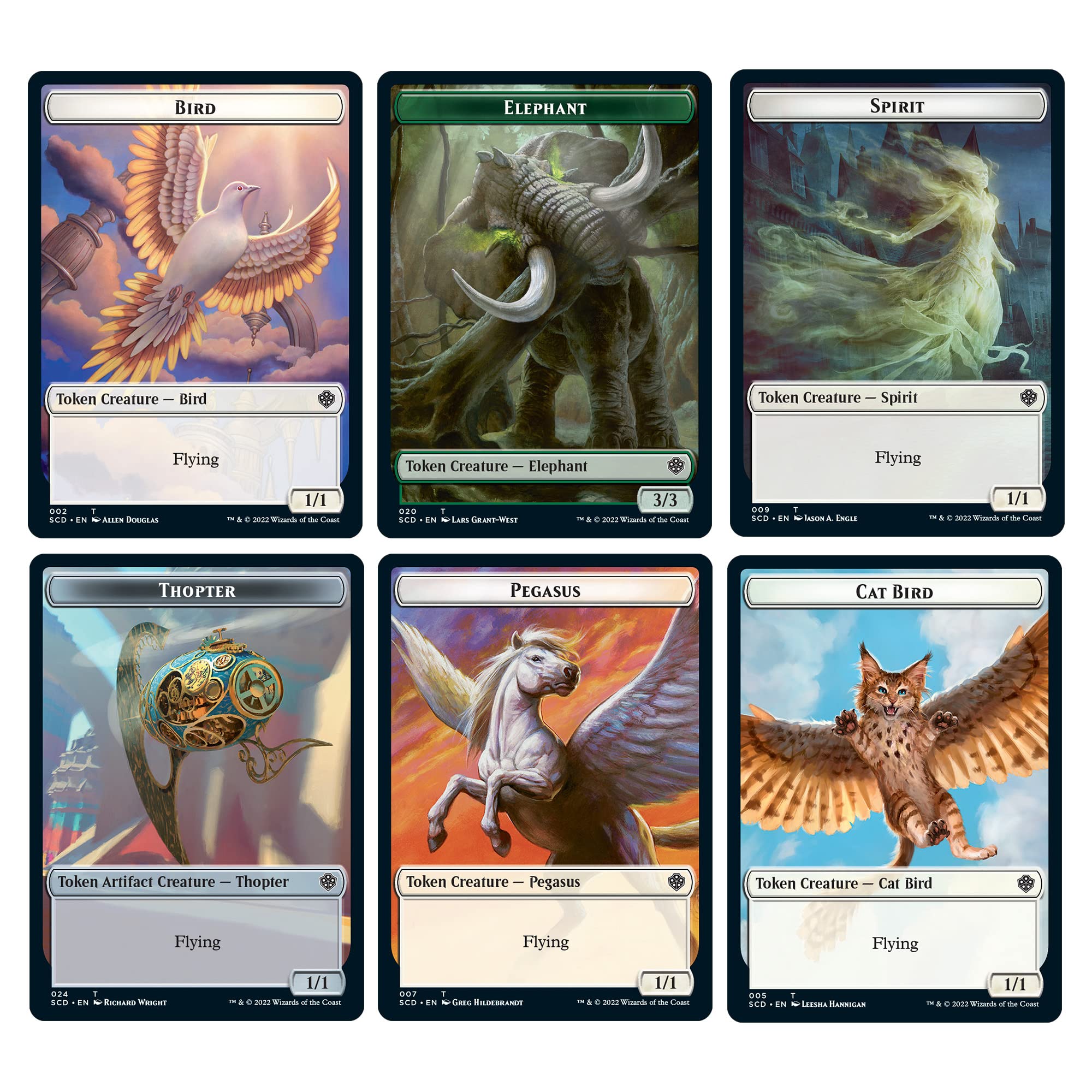 Magic: The Gathering disposición de cartas en mesa mostrando sinergias de vuelo y acceso a estrategia