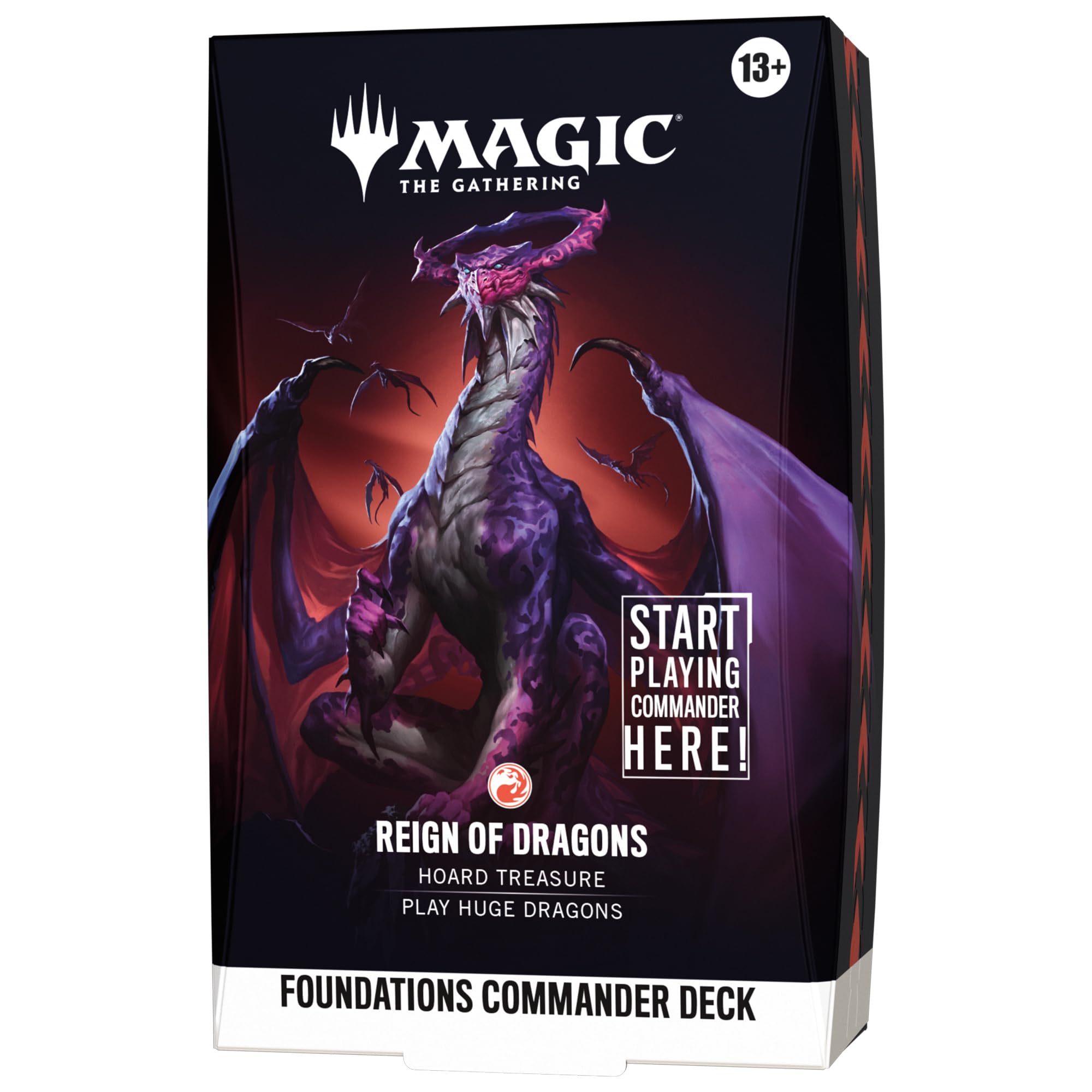 Magic: The Gathering caja y cartas Reign of Dragons mostrando contenido listo para jugar