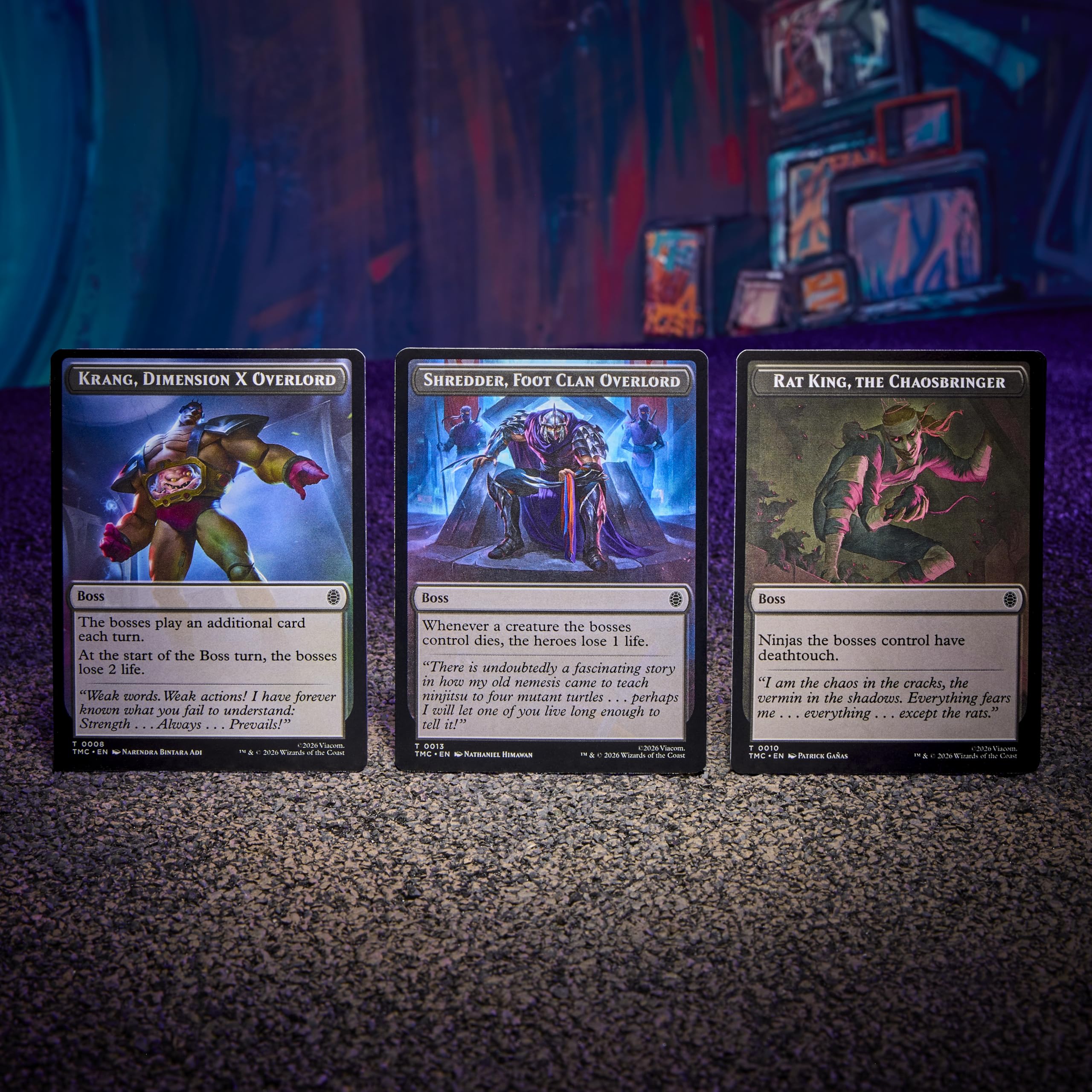 Magic: The Gathering cartas de evento sobre la mesa ilustrando efectos dinámicos