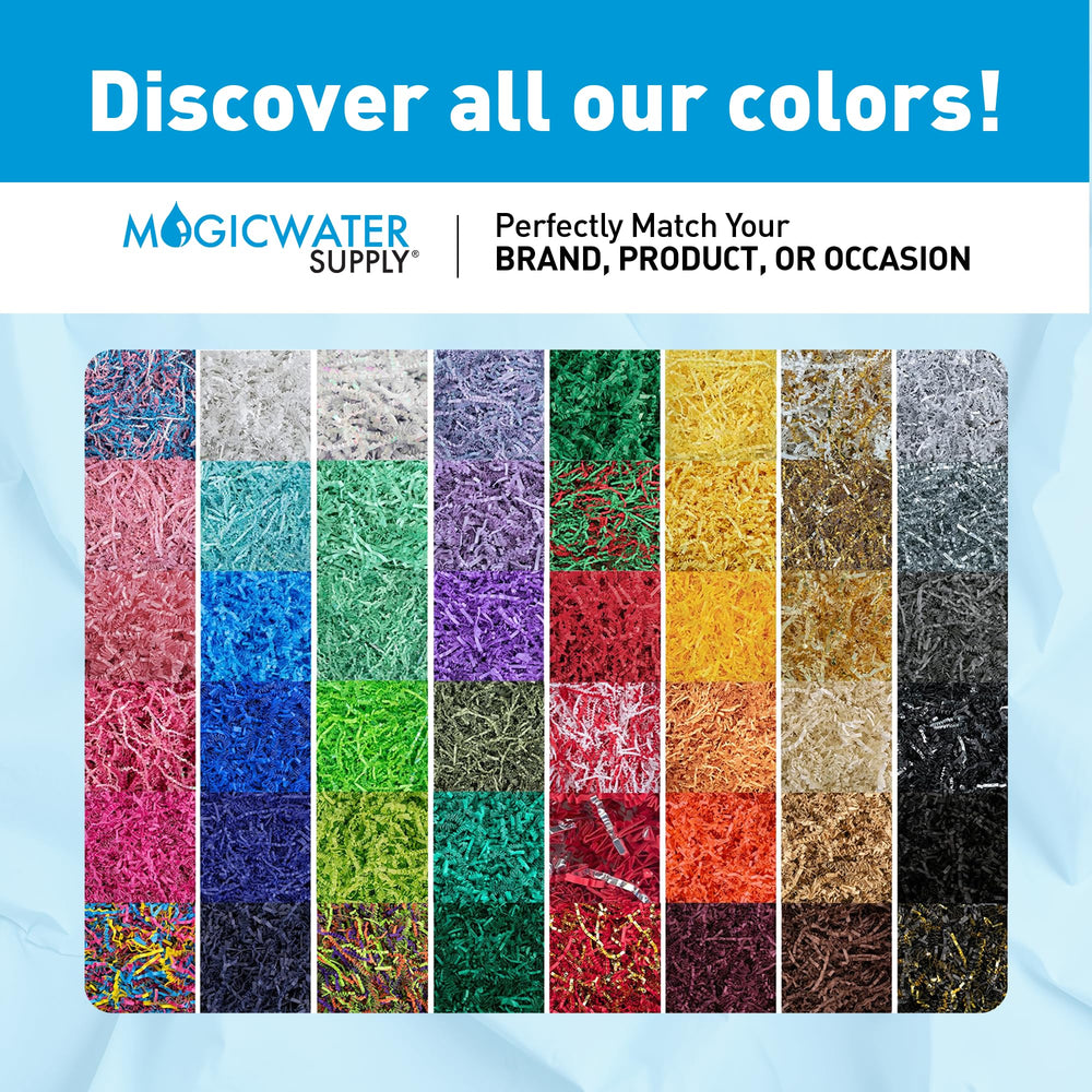 MagicWater cesta lista con regalos usando relleno para presentación