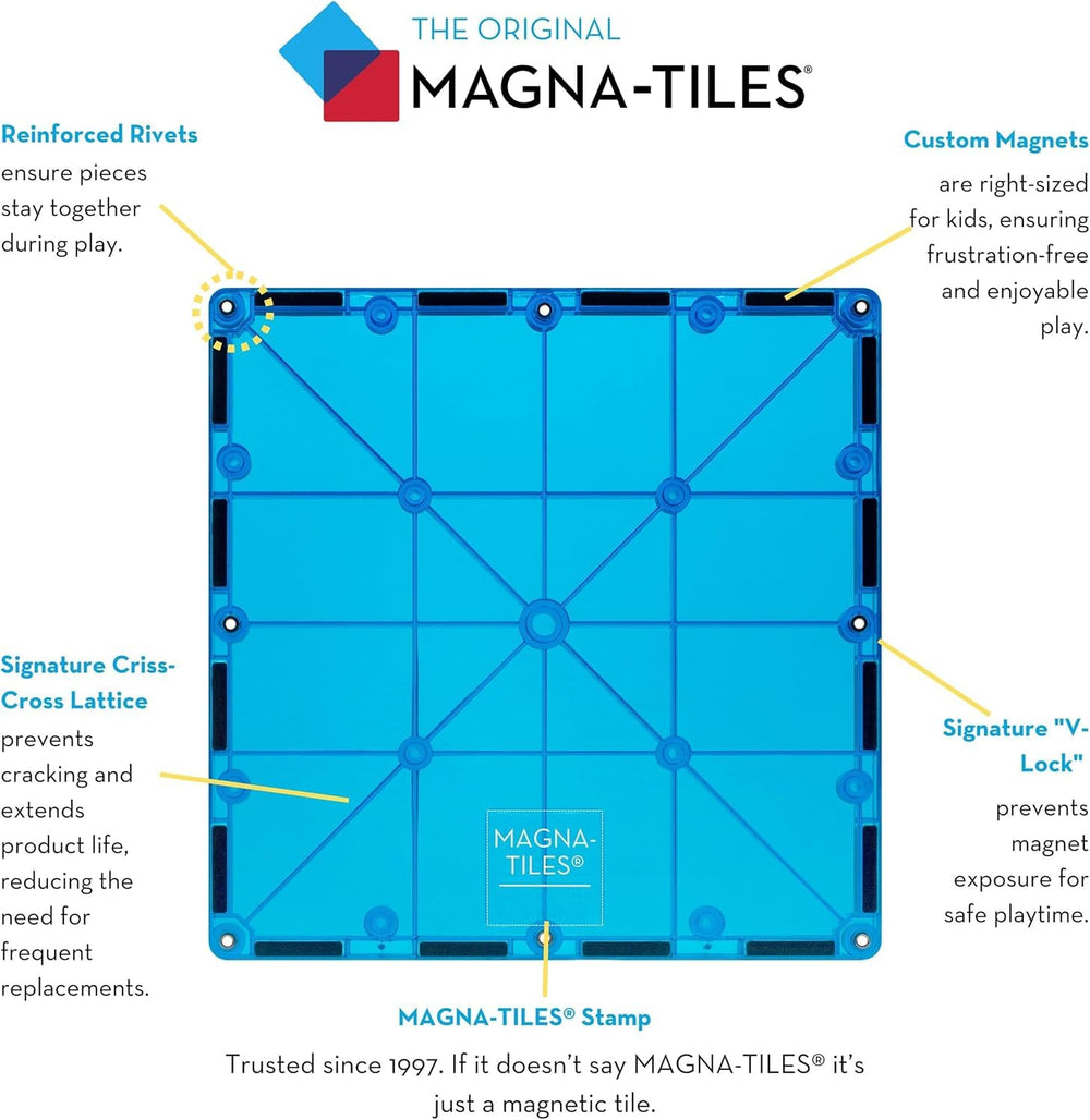MAGNA-TILES niños en aula construyendo juntos, apoya trabajo en equipo
