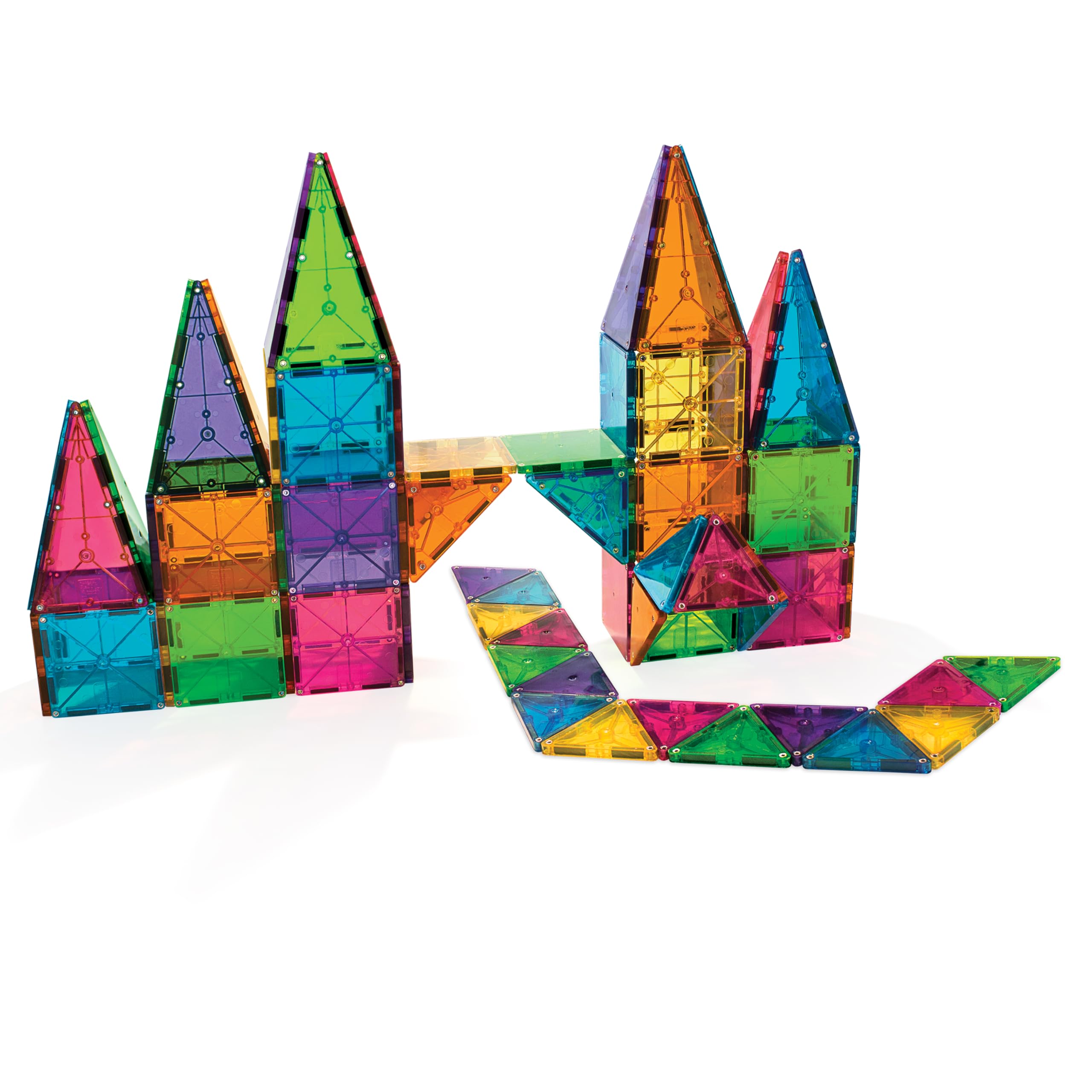 MAGNA-TILES detalle de la rejilla interior y acabado resistente, seguridad reforzada