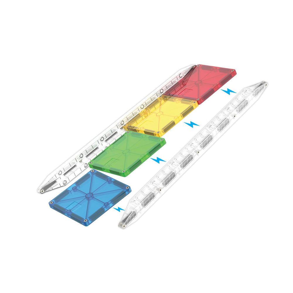 MAGNA-TILES child playing with set showing creative STEM learning