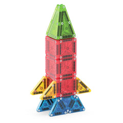 MAGNA-TILES set en mesa de restaurante como juego portátil y entretenido