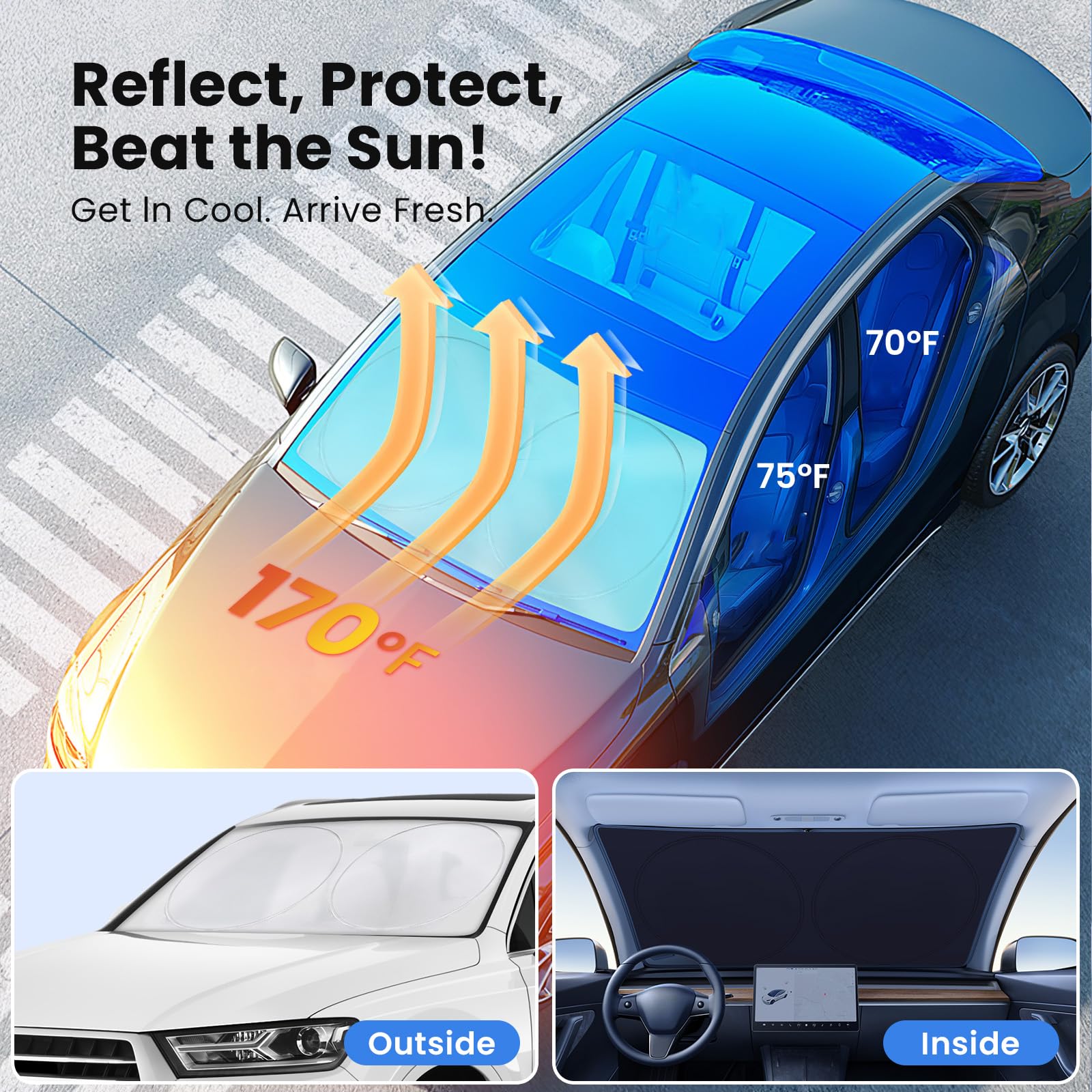 Detalle de doble capa 240T Magnelex que refleja calor y protege