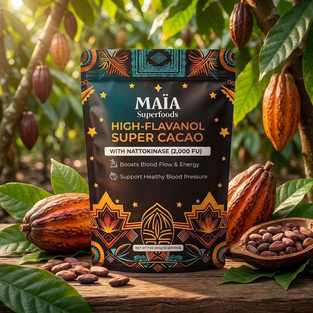 MAÏA SUPERFOODS ambientación ritual de cacao para momento mindful diario