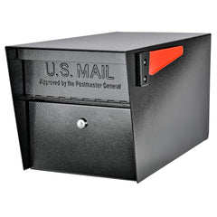 Mail Boss vista frontal del buzón mostrando seguridad y diseño resistente