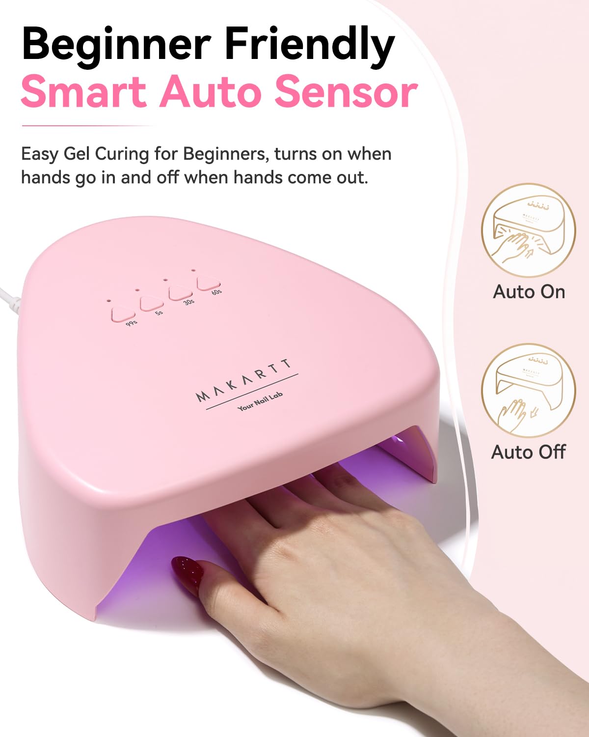 Makartt acabado rosa mostrando textura elegante y aspecto regalo