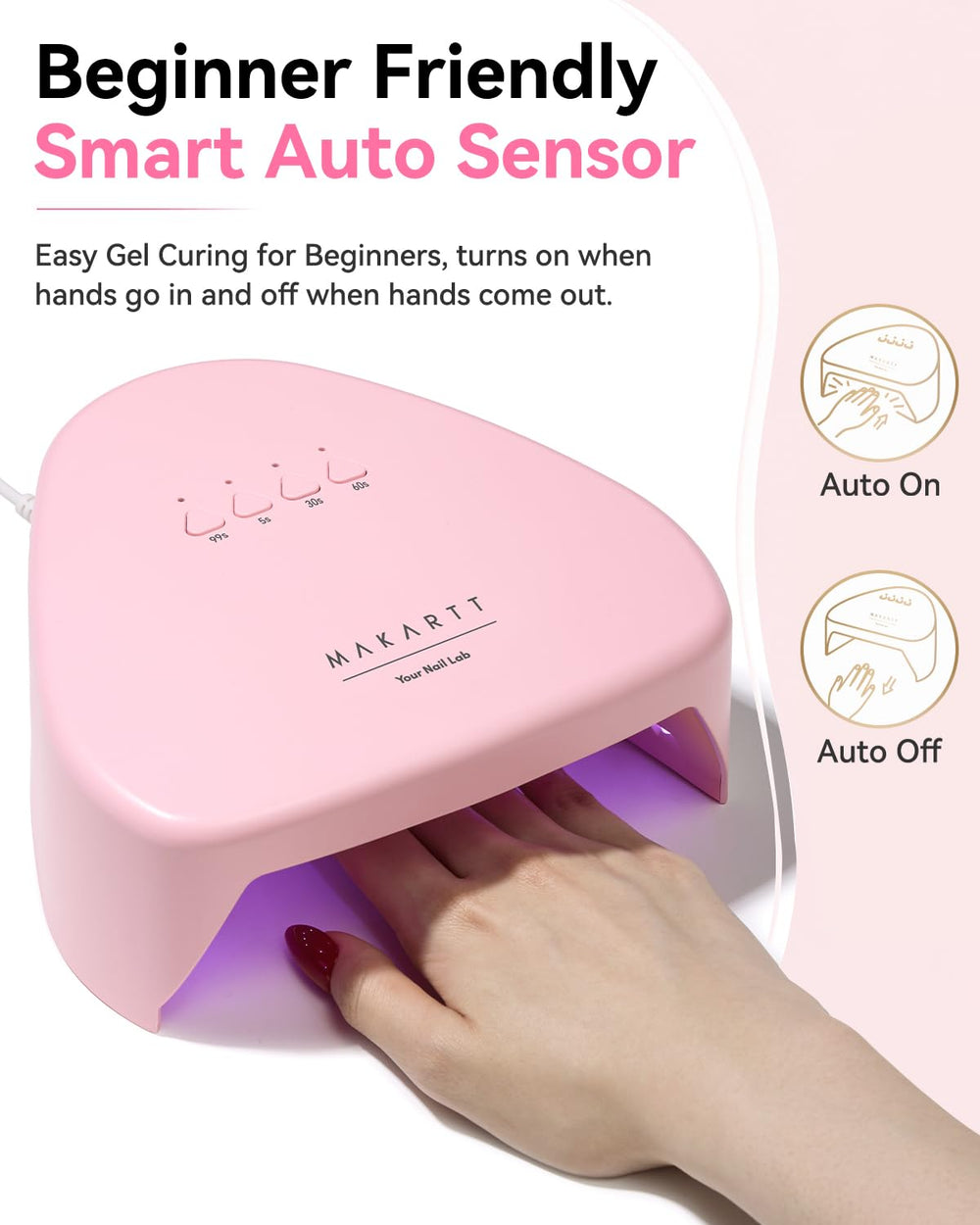 Makartt acabado rosa mostrando textura elegante y aspecto regalo