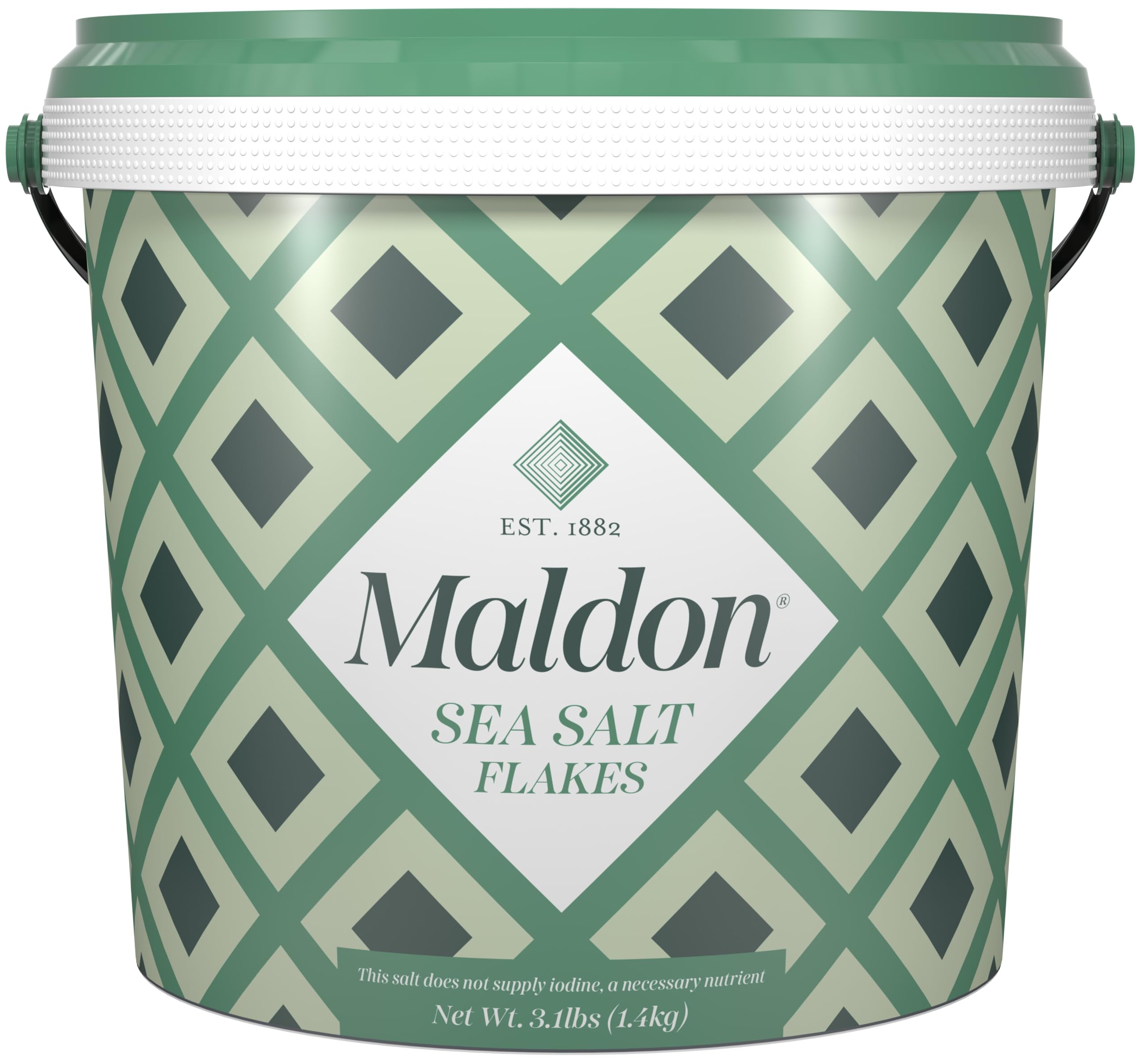 Maldon tubo frontal mostrando escamas y envase, realza sabor y conservación