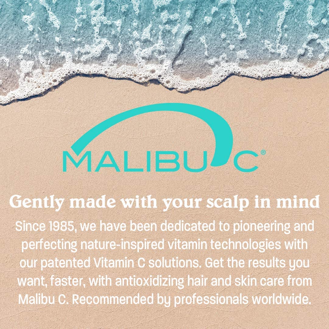 Malibu C packaging abierto que muestra fórmula vegana y sin sulfatos