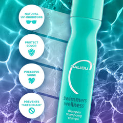 Malibu C textura del champú crema ligera que facilita distribución