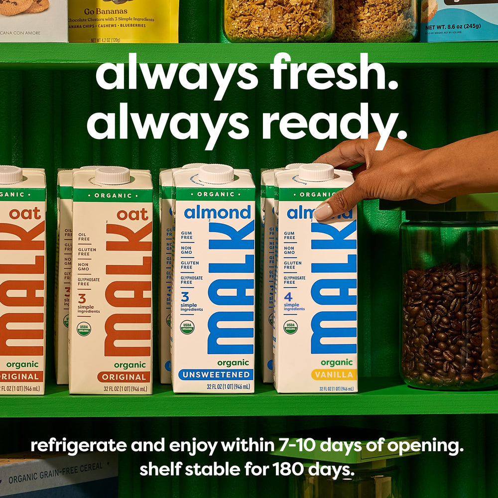 MALK seis paquetes apilados para almacenamiento y compra por volumen