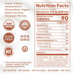 MALK etiqueta orgánica visible, beneficio de ingredientes certificados