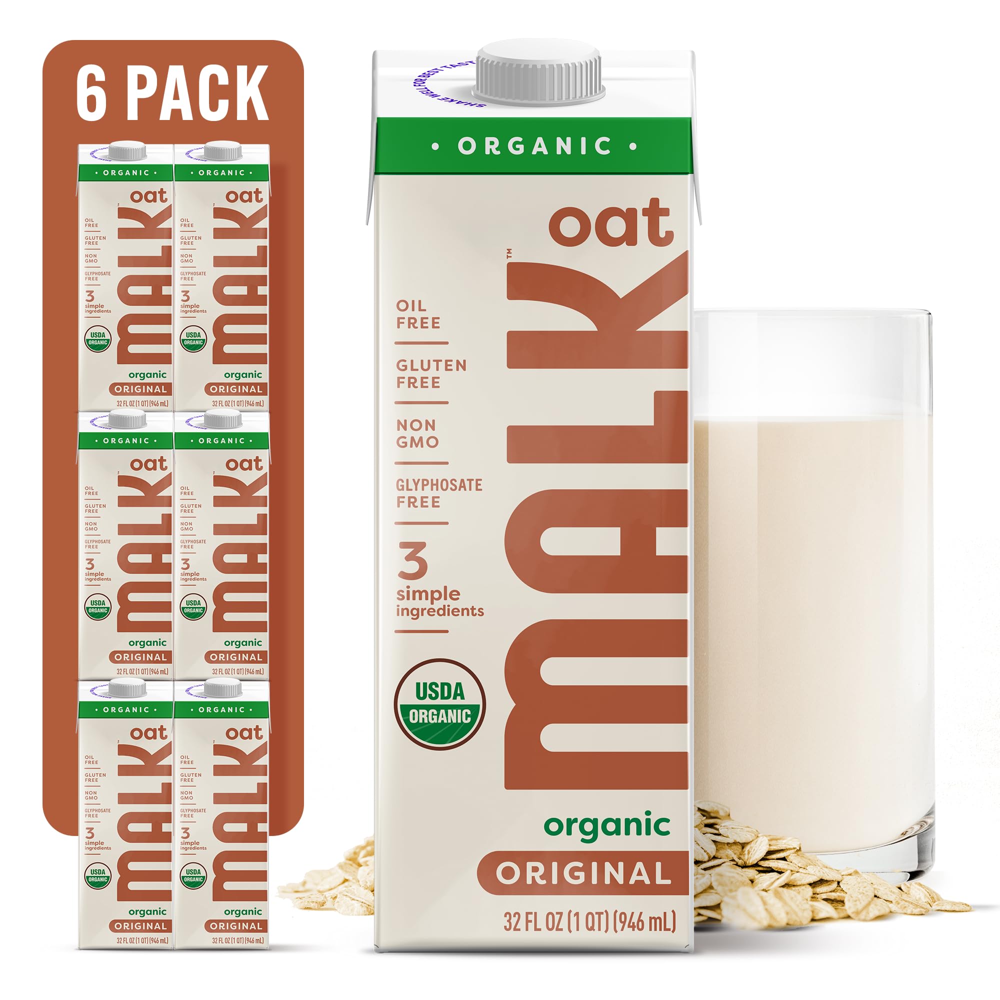 MALK frente del envase mostrando diseño y tamaño, beneficios de despensa