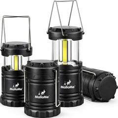 MalloMe linterna frontal encendida mostrando luz potente y uniforme
