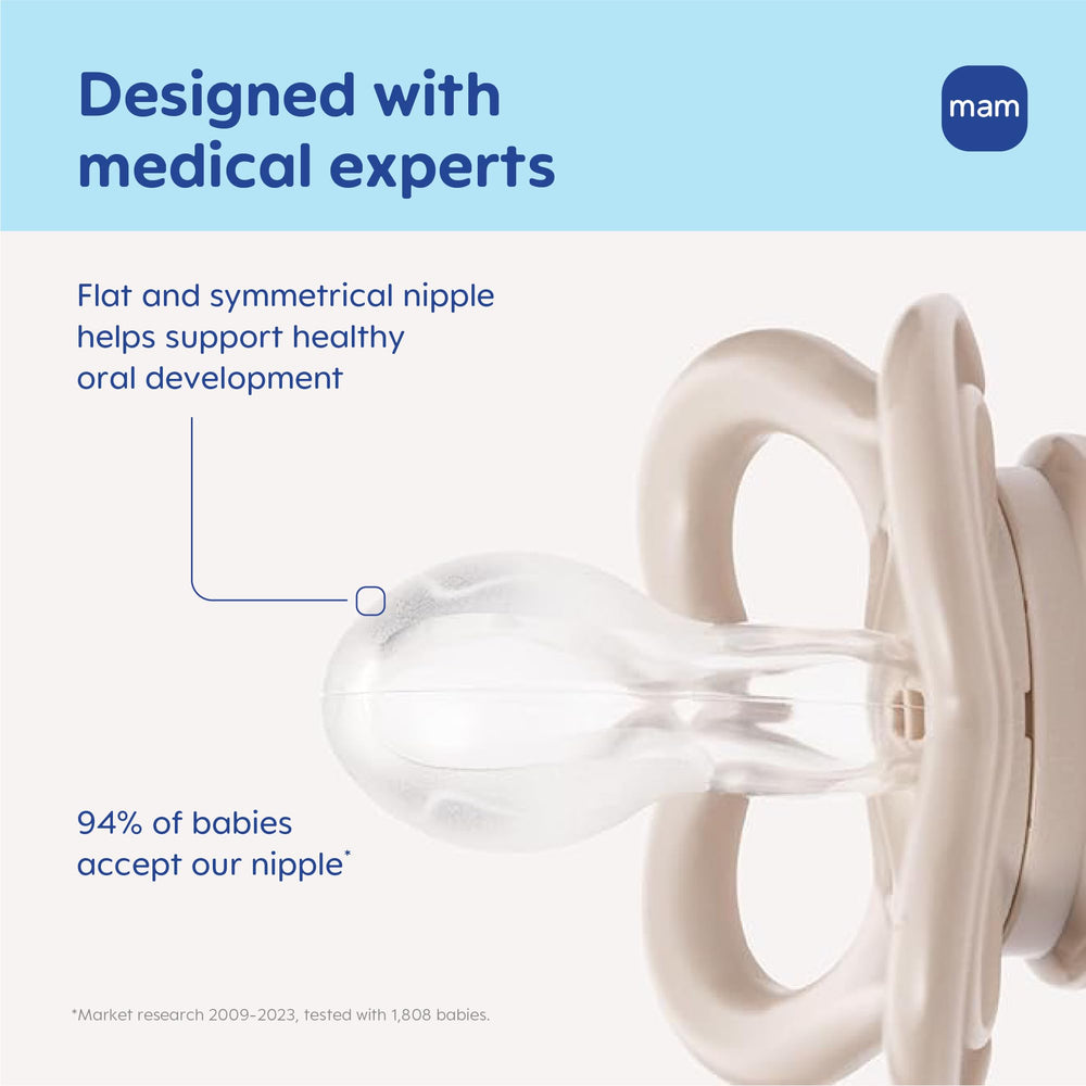 MAM detalle de la tetina SkinSoft™ de silicona médica, sensación similar al pecho