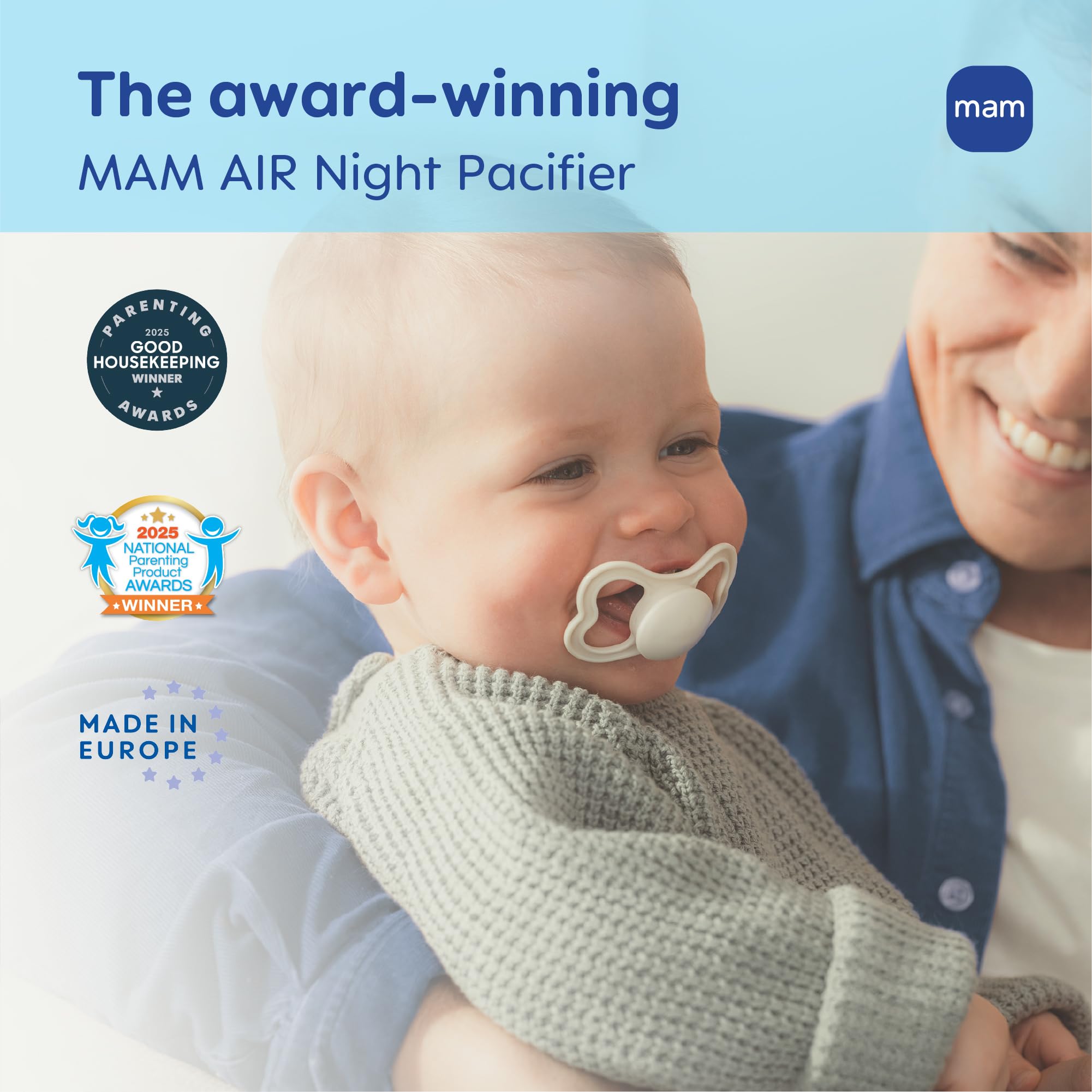 MAM uso nocturno bebé durmiendo reduce interrupciones y facilita calmar