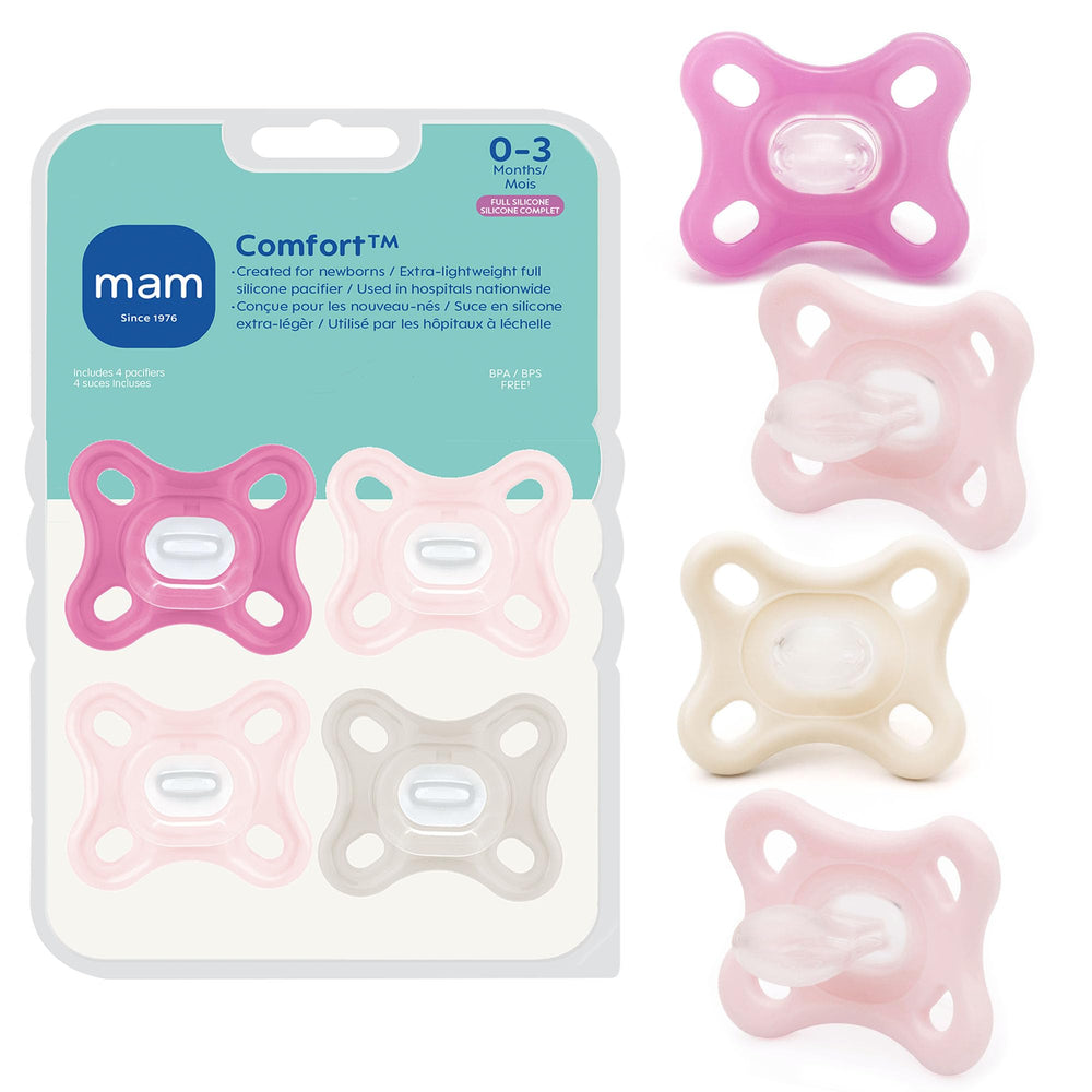 MAM chupete pack frontal mostrando diseño ultraligero y limpieza
