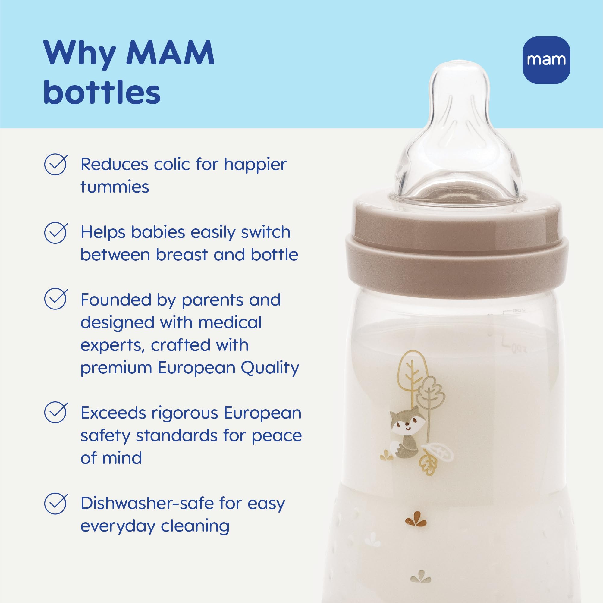 MAM embalaje sostenible y etiqueta con materiales bio-circulares