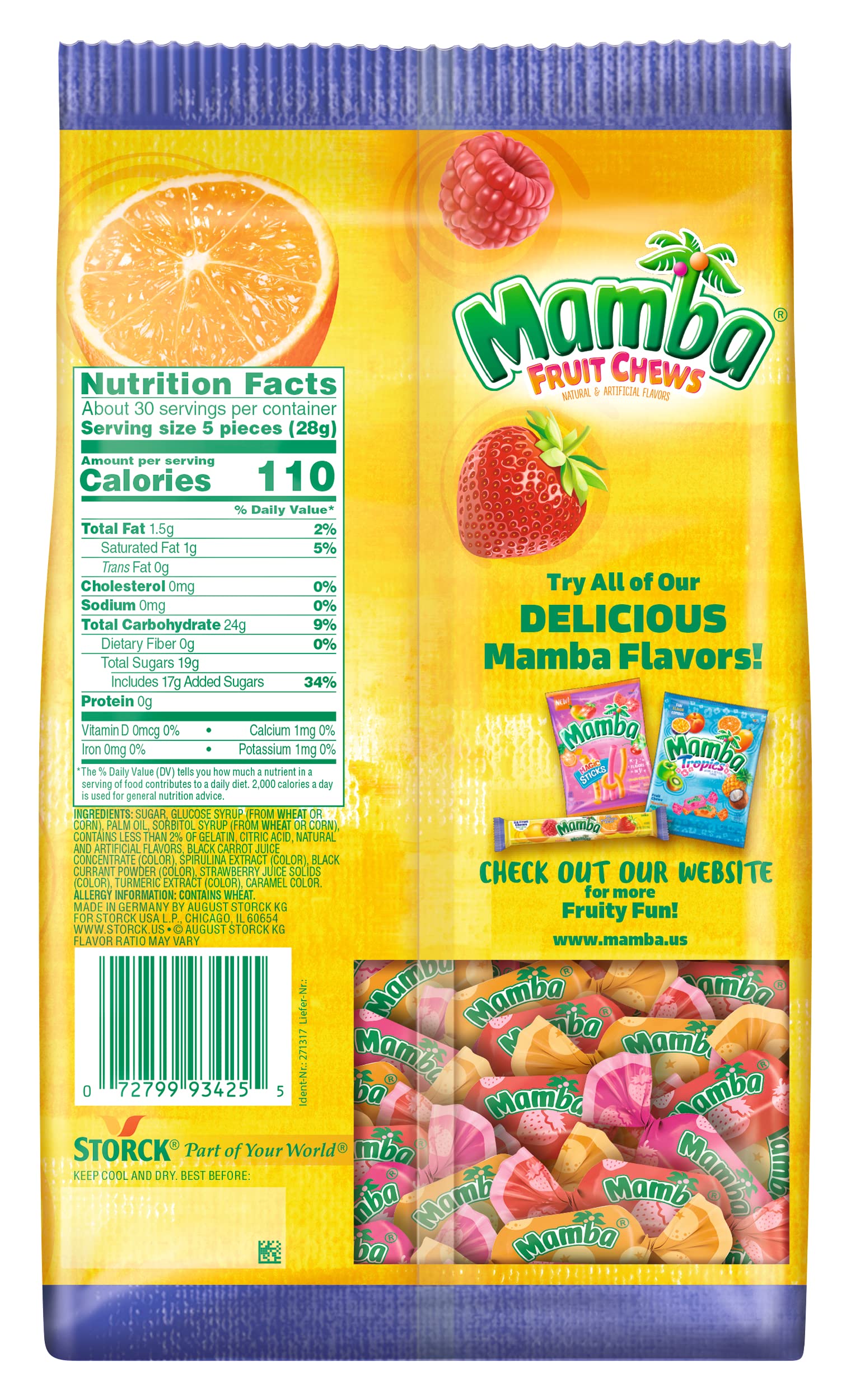 Mamba textura detalle de caramelo para apreciar su masticabilidad suave