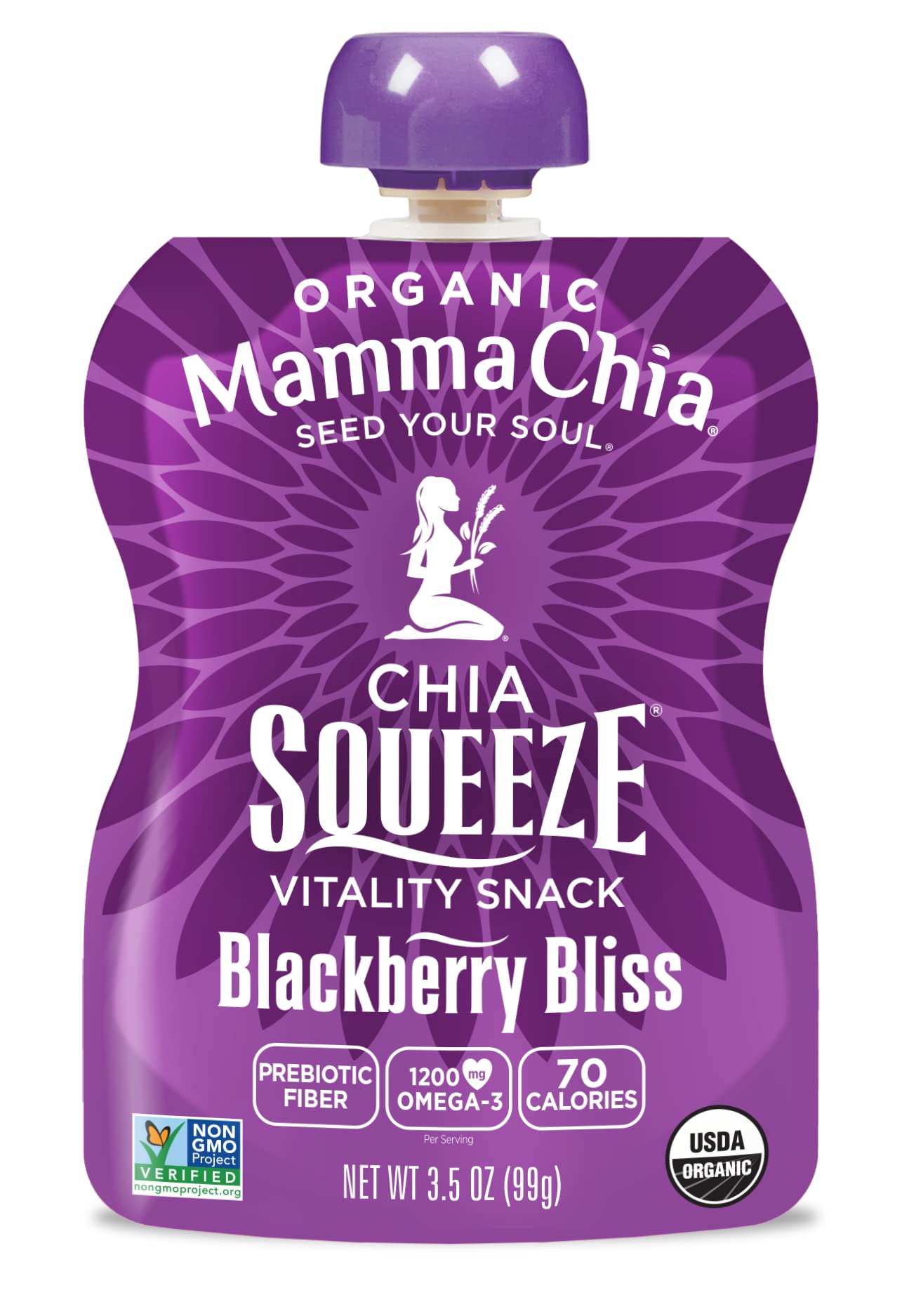 Mamma Chia primer plano de semillas de chía y textura cremosa beneficiosa