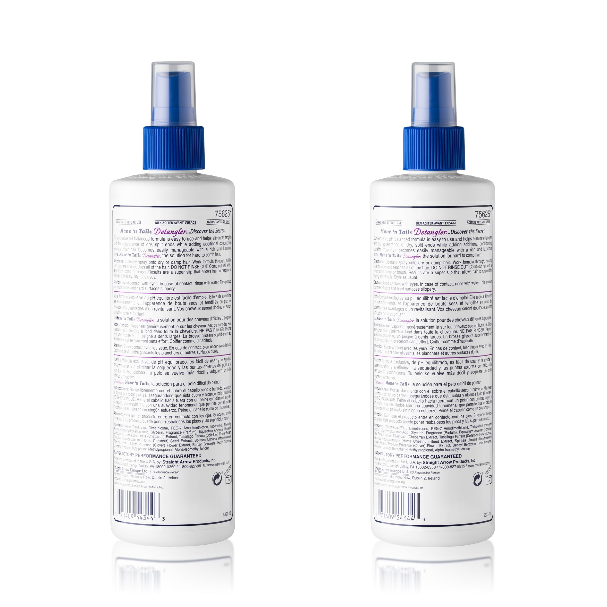 Mane 'n Tail primer plano de líquido en spray y textura ligera para peinar sin nudos