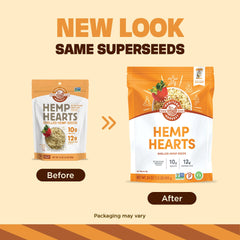 Manitoba Harvest detalle de textura de semillas peladas y suavidad digestiva