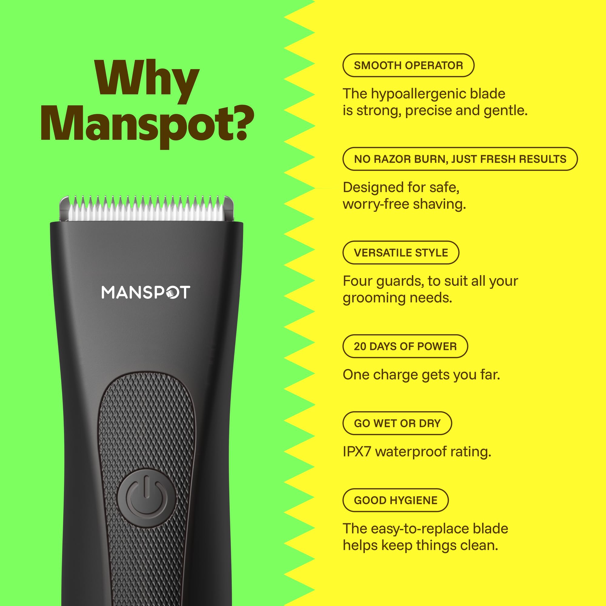 MANSPOT primer plano de la cuchilla cerámica 40mm con punta redondeada segura
