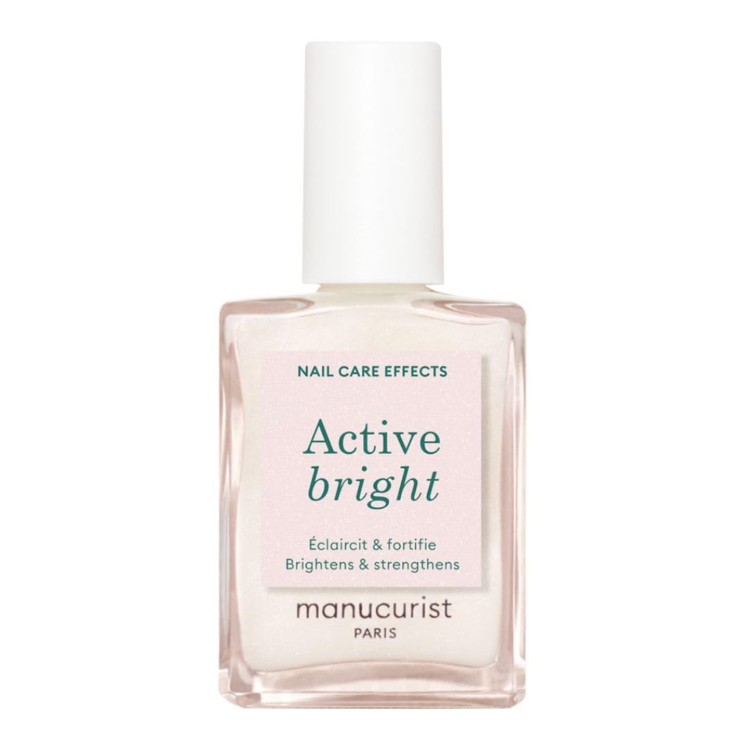 Manucurist Active Bright vista frontal del envase y acabado brillante