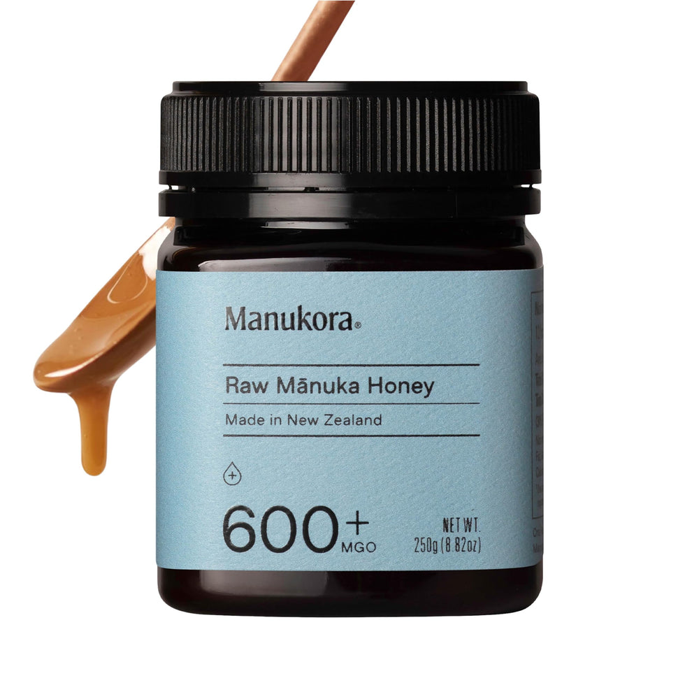 Manukora frasco frontal 250g mostrando etiqueta y diseño, confianza y trazabilidad