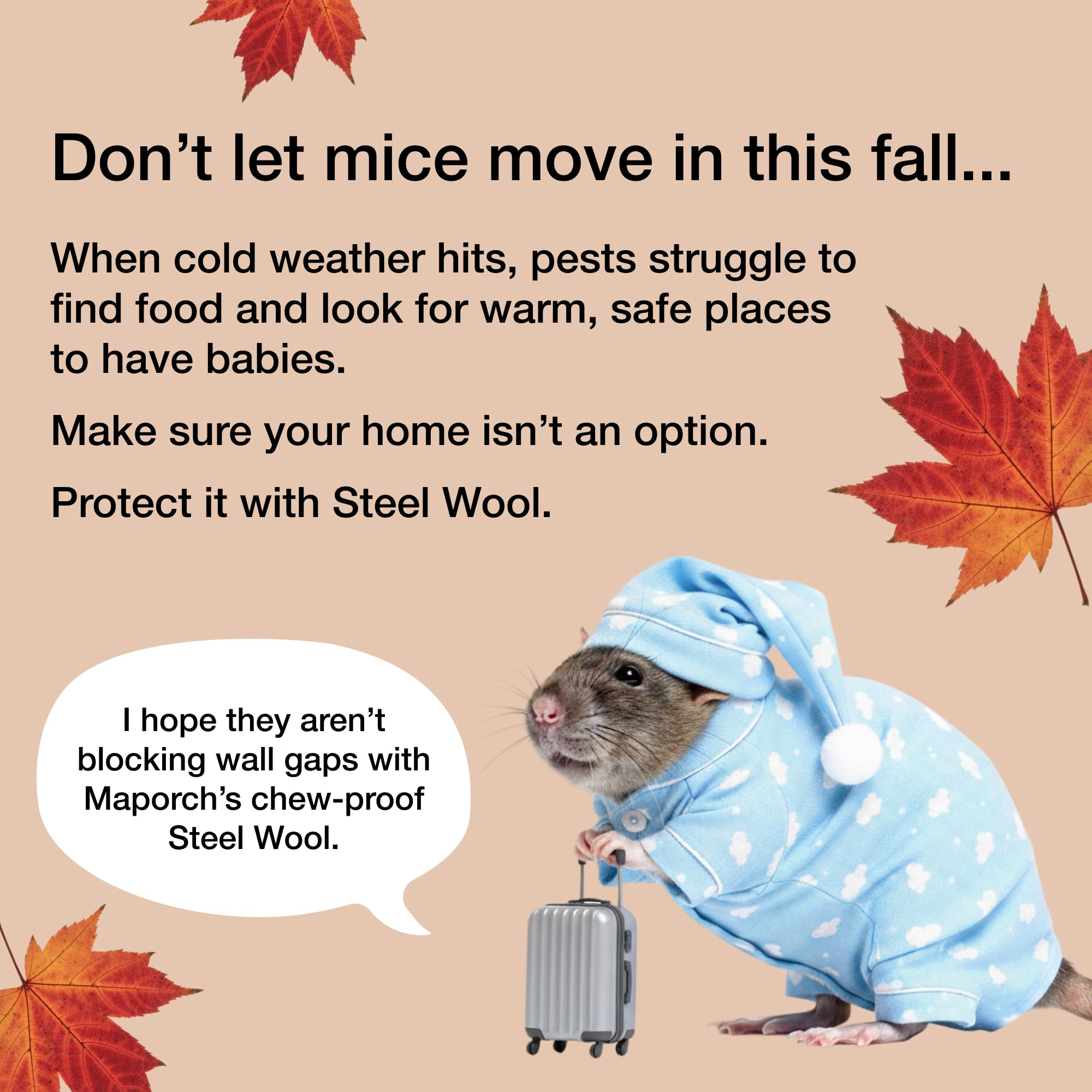 MaPorch steel wool backed then caulked for longer-lasting protection