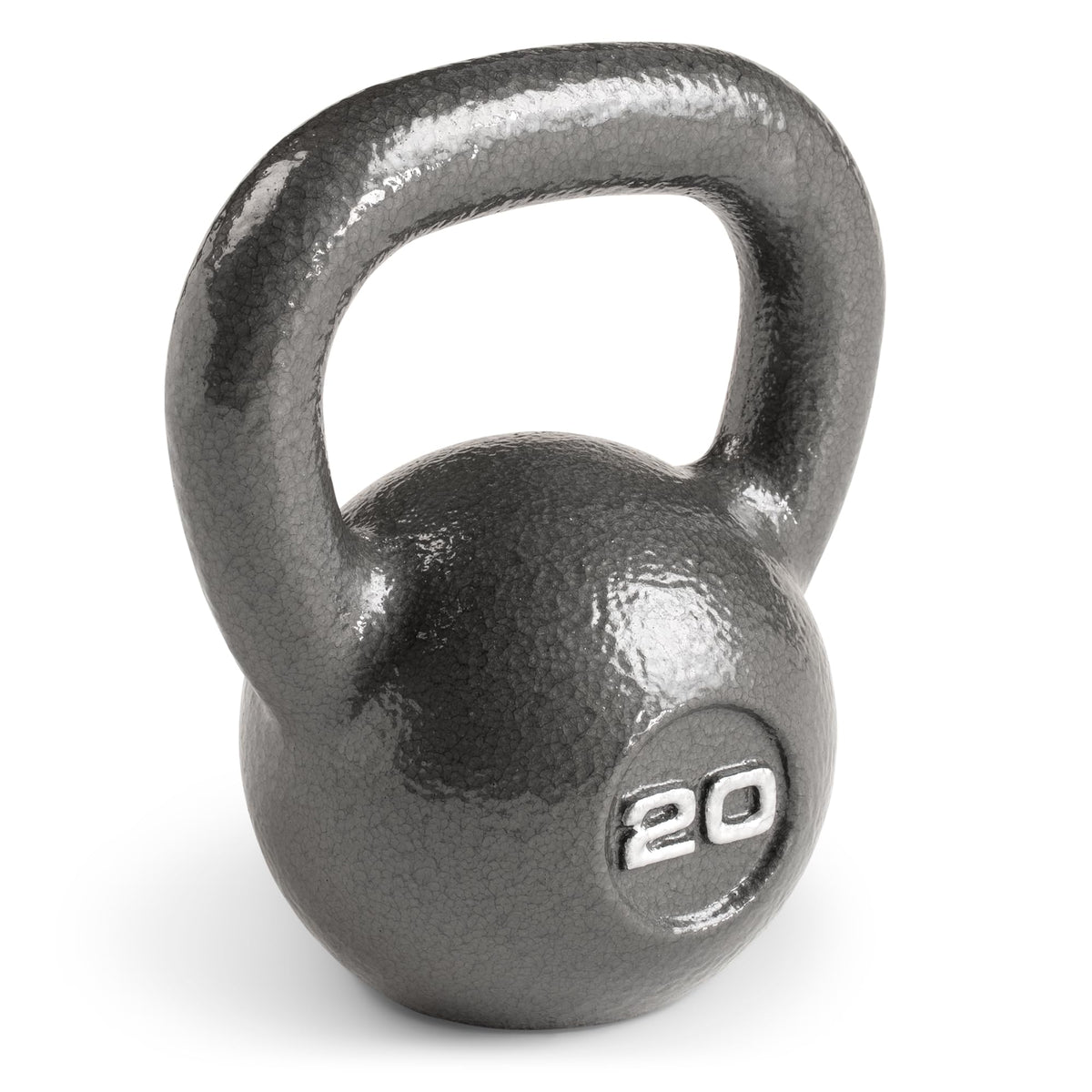 MARCY kettlebell 20 lb vista frontal mostrando forma compacta y estabilidad