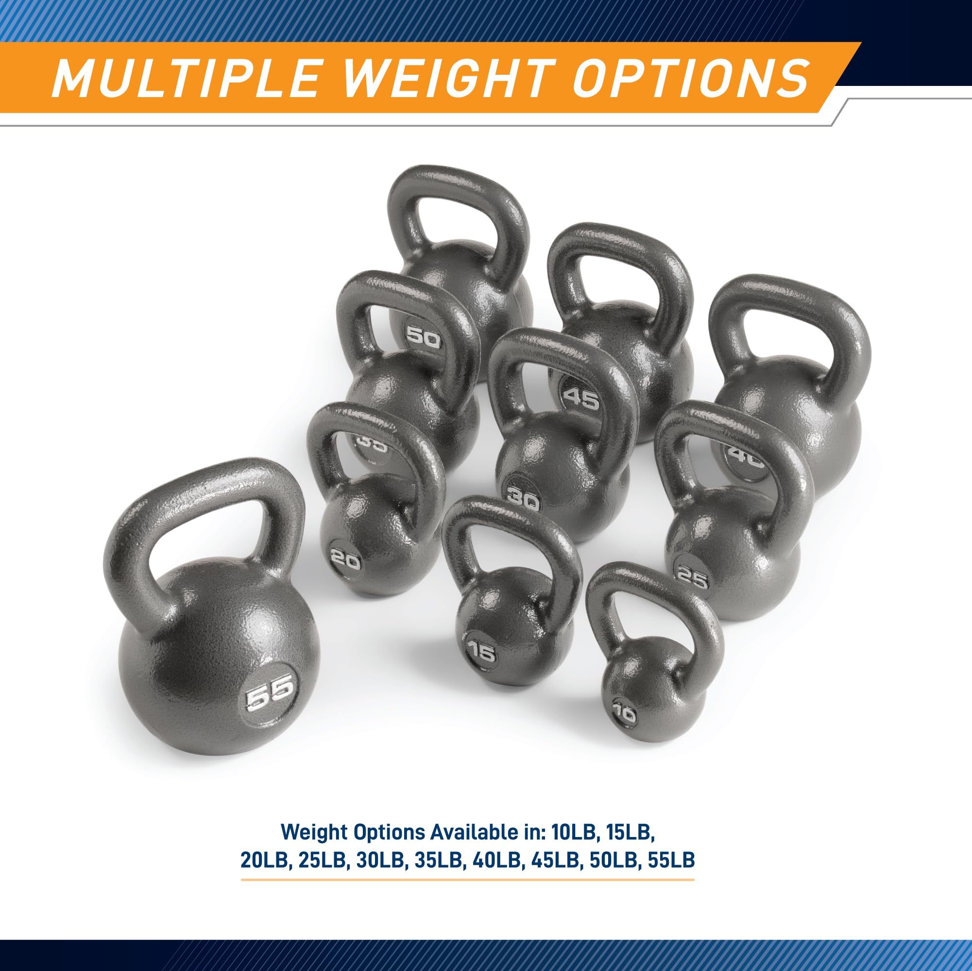 MARCY kettlebell base con etiqueta de peso y recubrimiento resistente