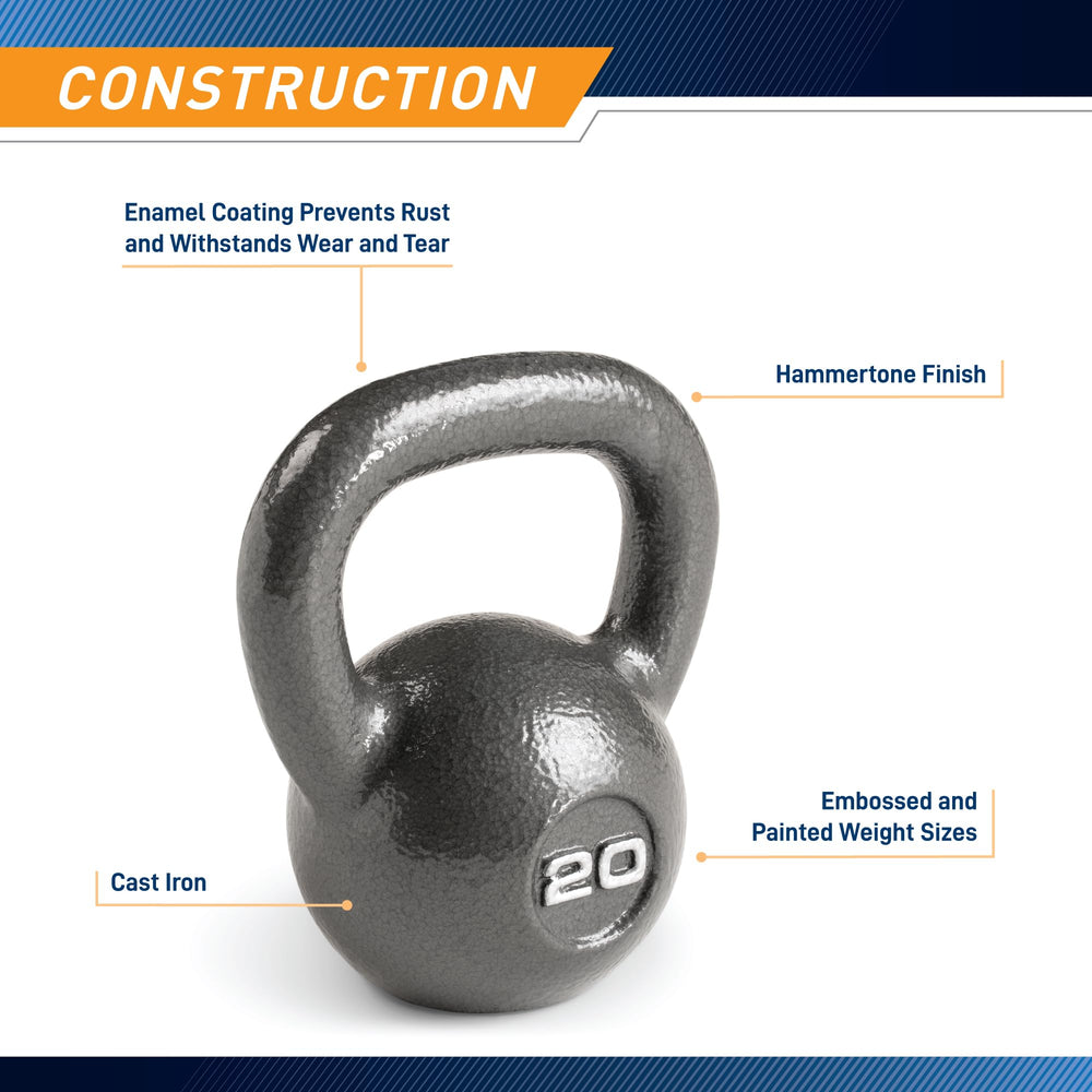MARCY kettlebell comparación de tamaño junto a una regla para escala
