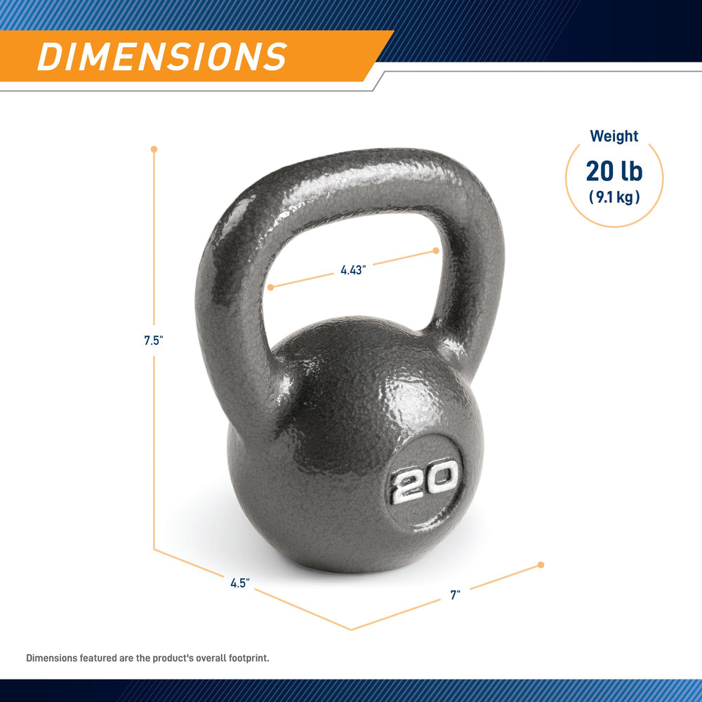 MARCY kettlebell detalle del mango ergonómico para agarre seguro