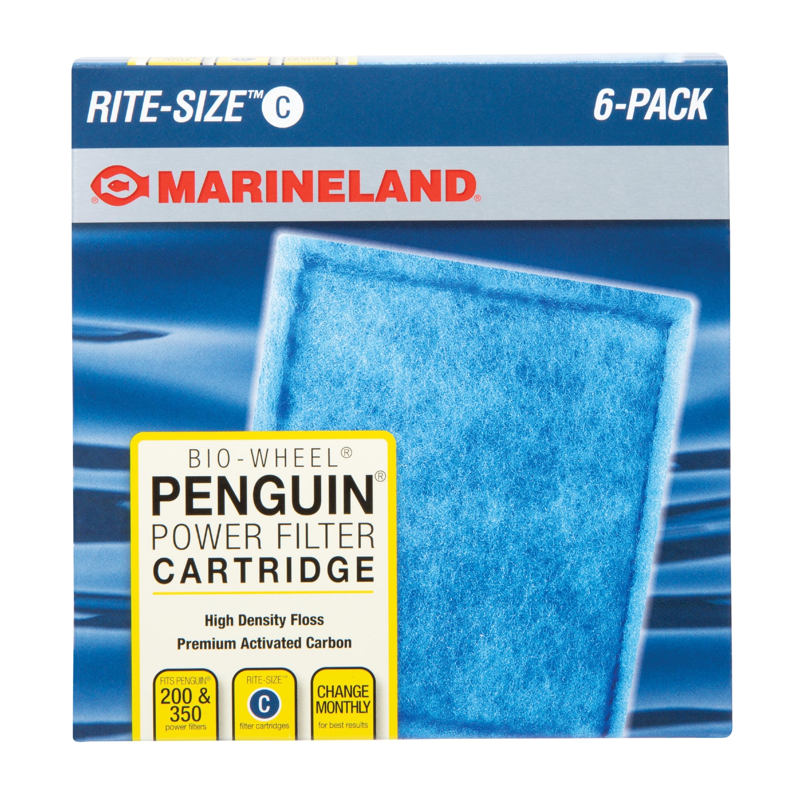 Marineland empaque frontal pack de 6, repuestos listos y convenientes