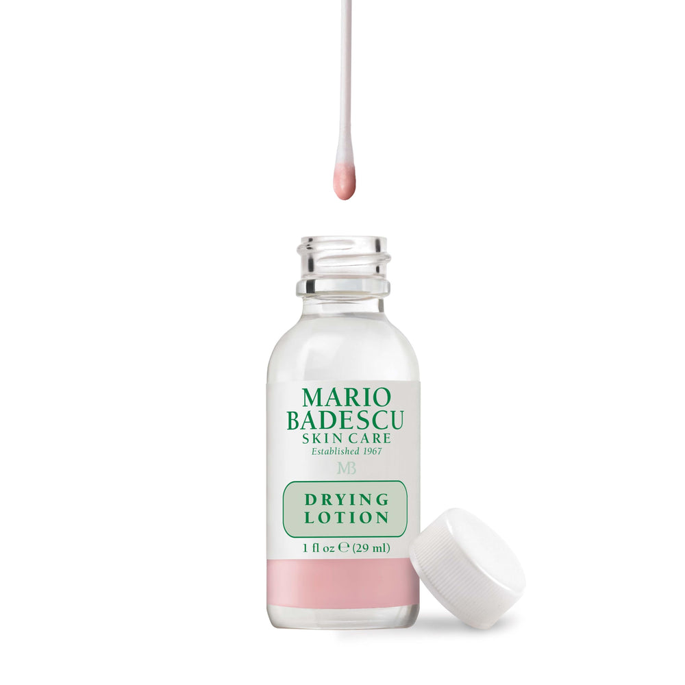Mario Badescu frasco frontal mostrando etiqueta y tamaño práctico