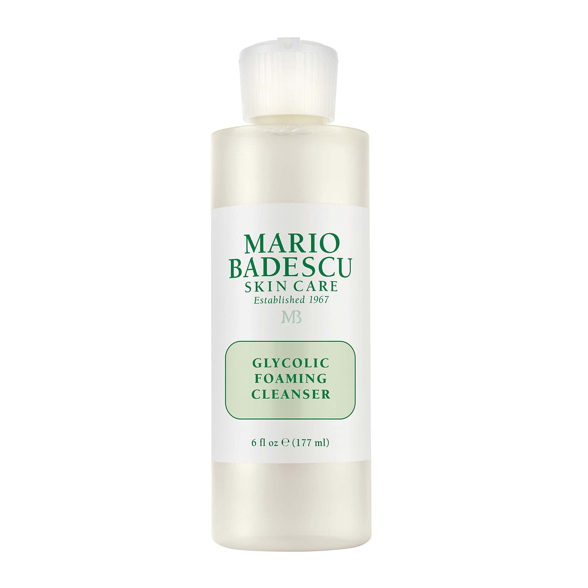 Mario Badescu limpiador glicólico frontal mostrando envase y volumen