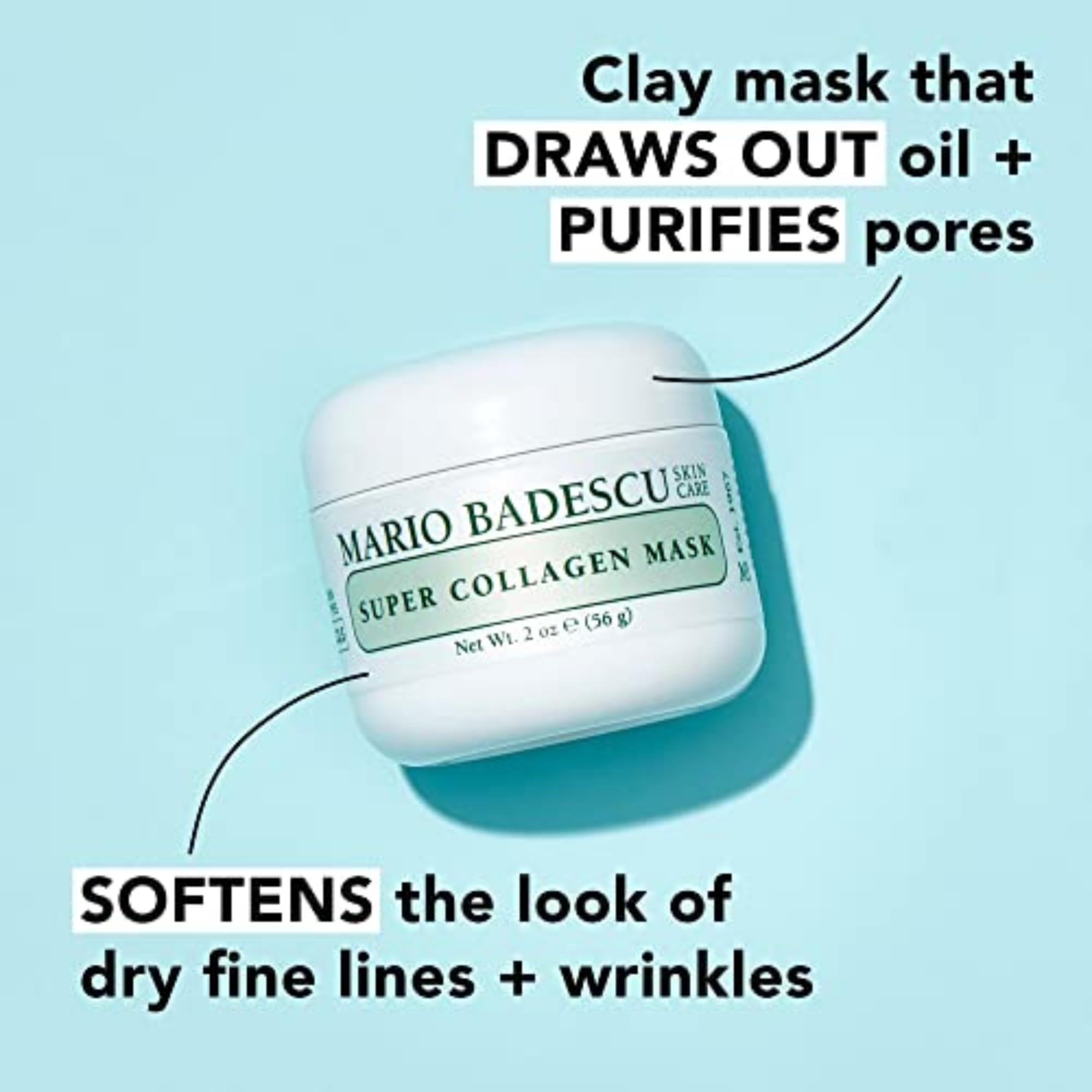 Mario Badescu mascarilla aplicada en rostro mostrando cobertura equilibrada