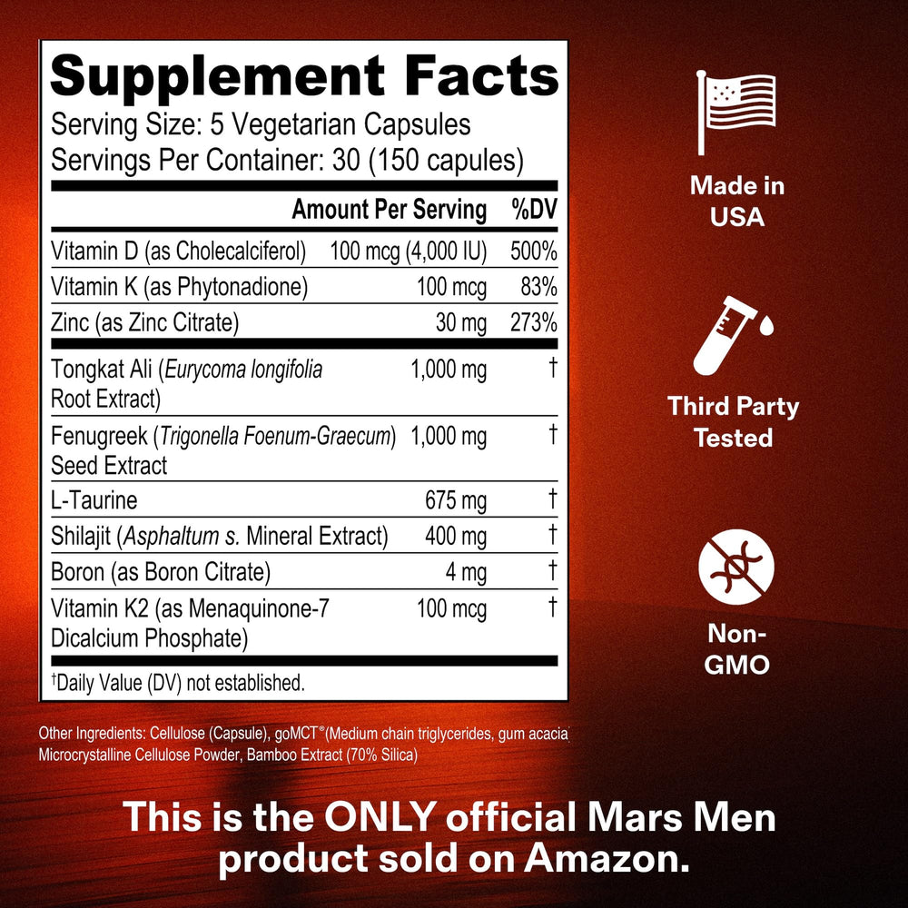 MARS MEN detalle de cápsula que muestra textura y facilidad de ingestión