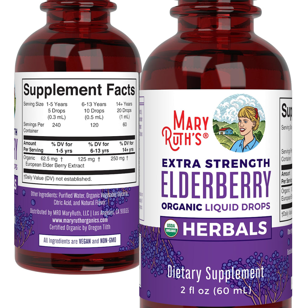 MARYRUTH'S frasco en encimera de cocina con ingredientes naturales y estilo de vida sano