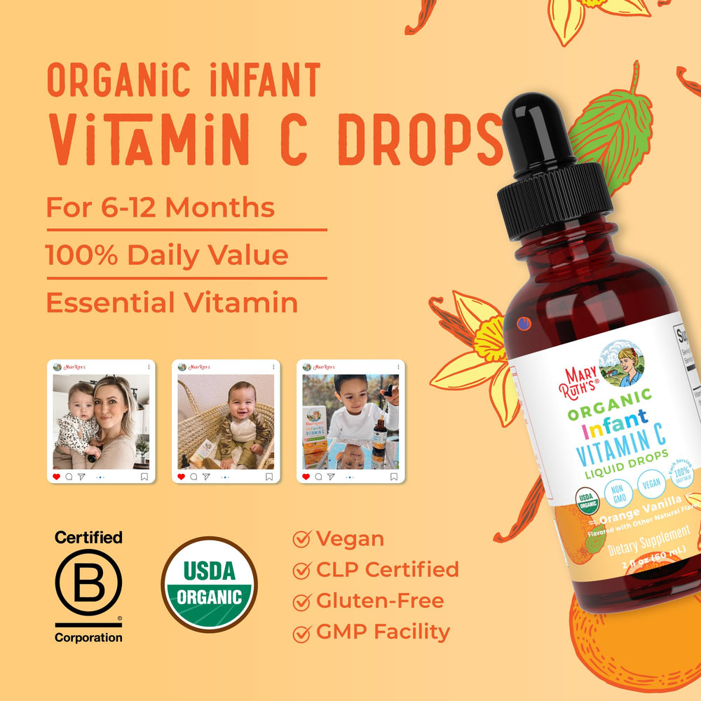 MARYRUTH'S sellos de certificación USDA Organic y Clean Label Project