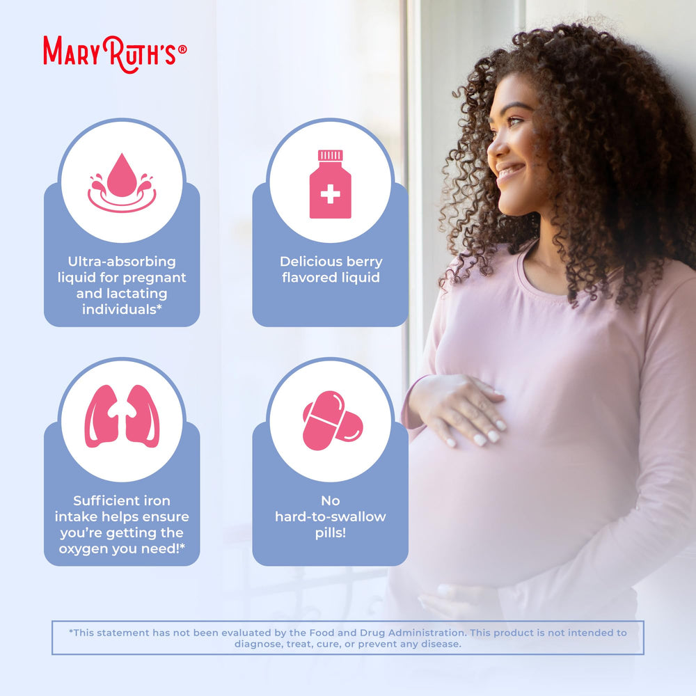 MaryRuth's mujer embarazada tomando el suplemento para conveniencia