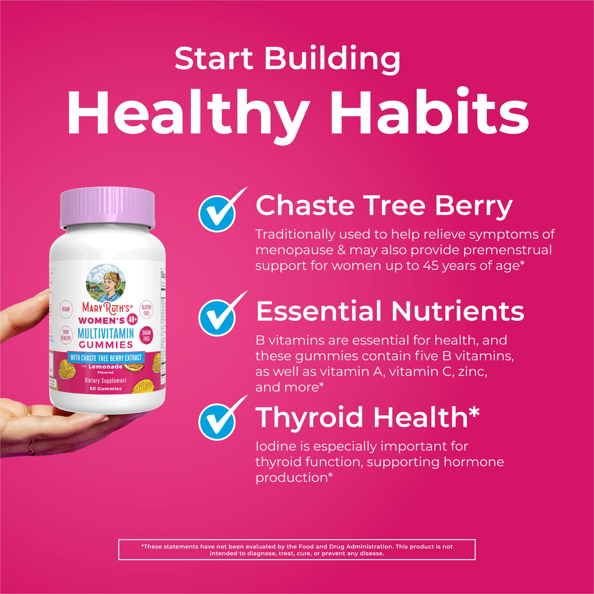 MARYRUTH'S etiqueta con información nutricional y sin azúcar