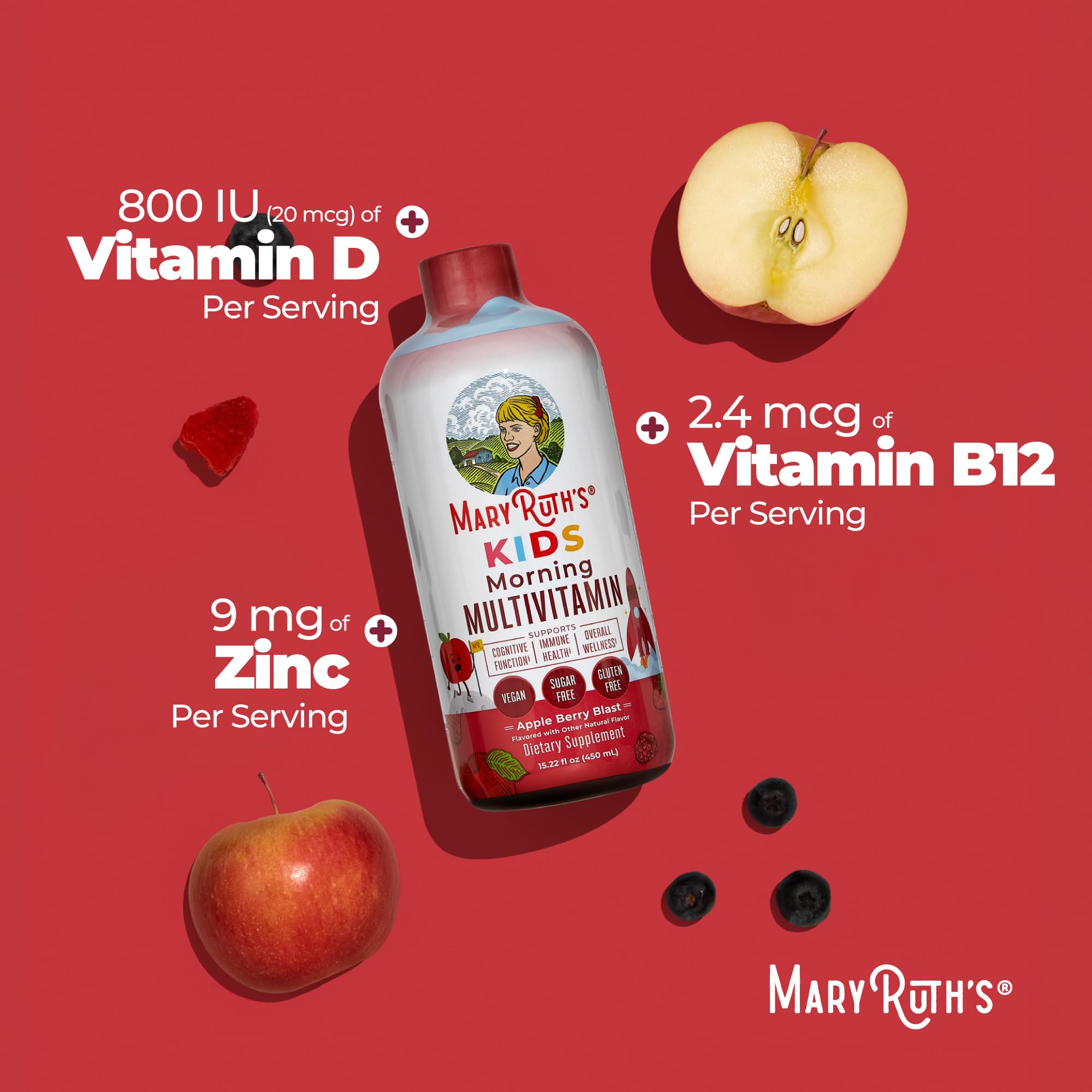 MARYRUTH'S familia con niños tomando el multivitamínico de forma agradable