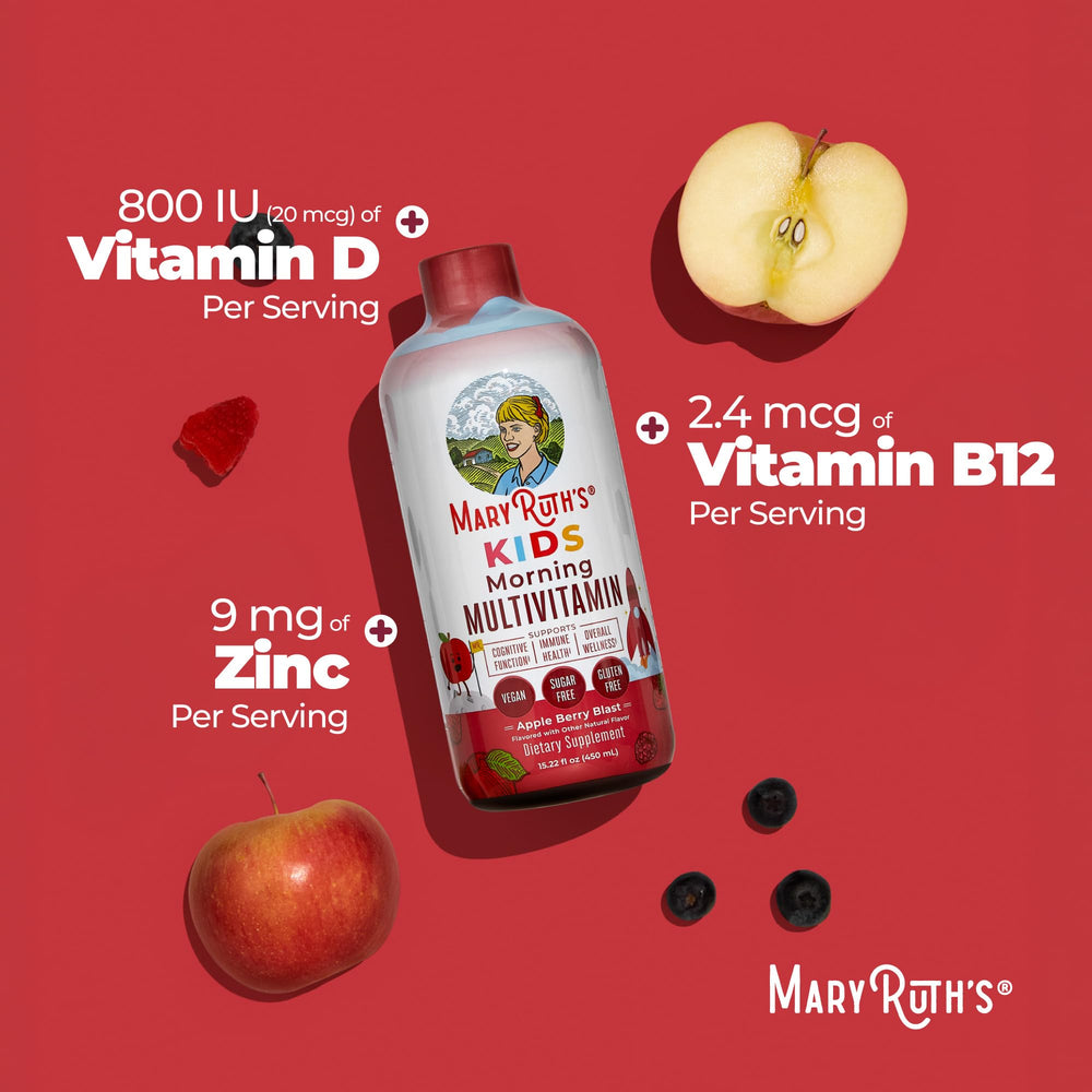 MARYRUTH'S familia con niños tomando el multivitamínico de forma agradable