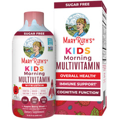 MARYRUTH'S frente del envase que muestra formato y sabor manzana-baya