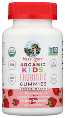 MARYRUTH'S frasco frontal de gominolas probióticas con sabor a fresa, formato práctico